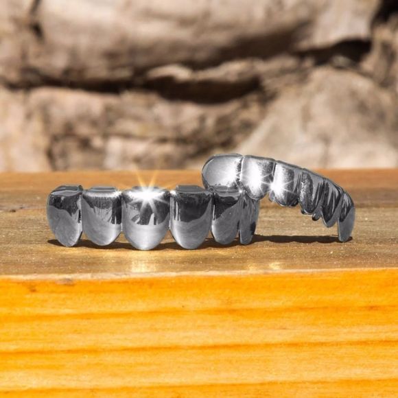 Other - Silver Grillz Hip Hop Teeth Grill Removable NEW